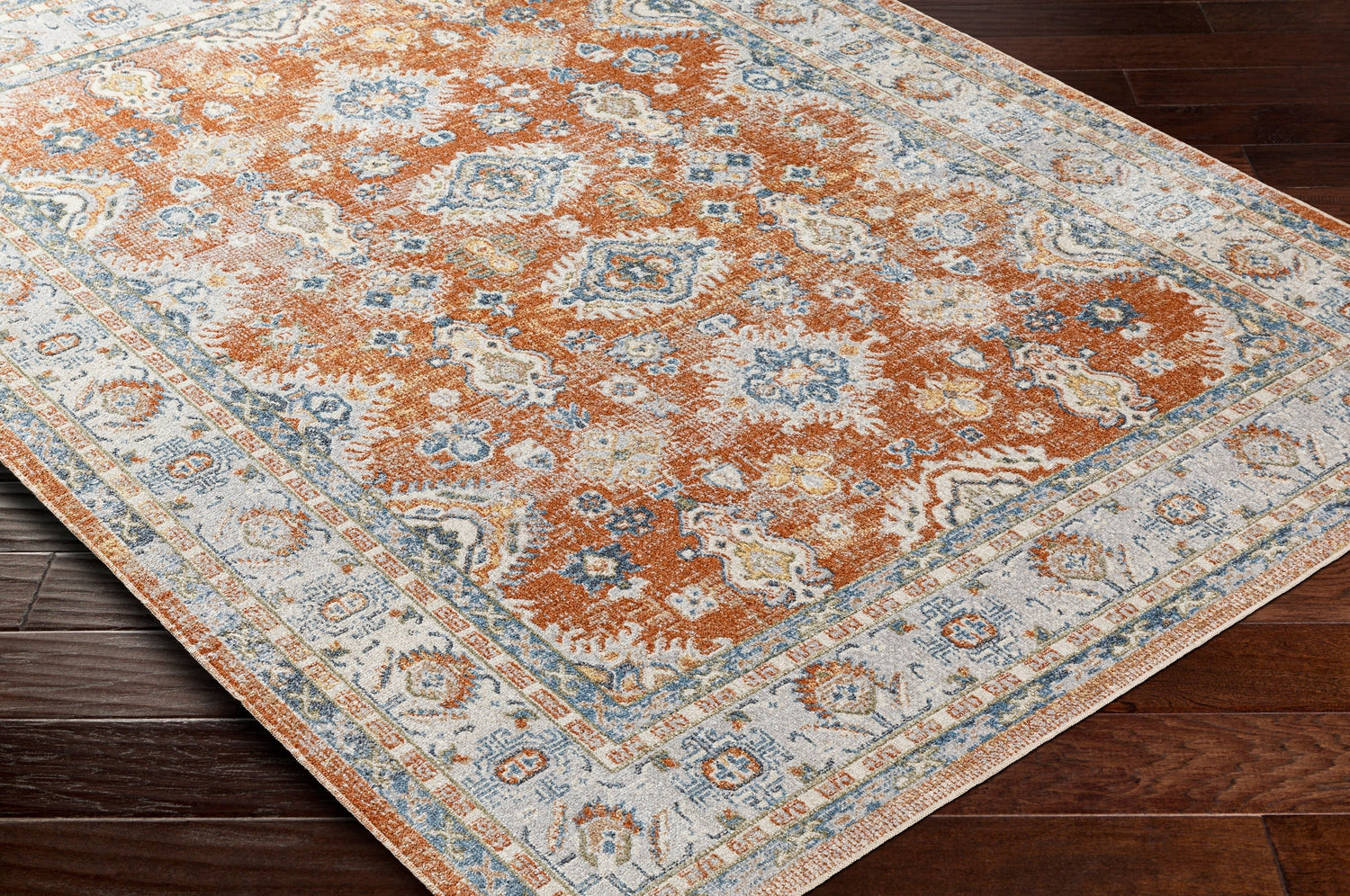 Surya Machine Washable Lillian Lll-2324 Orange Rug.