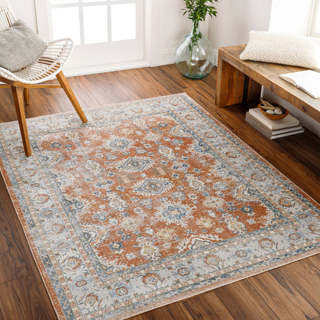 Surya Machine Washable Lillian Lll-2324 Orange Rug.