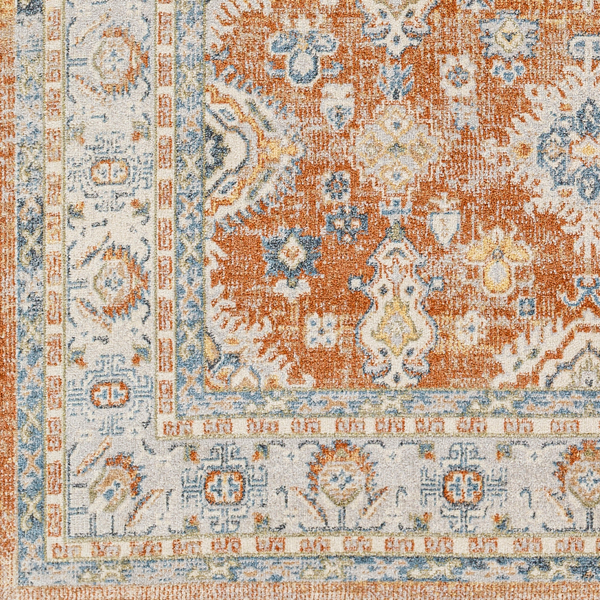 Surya Machine Washable Lillian Lll-2324 Orange Rug.