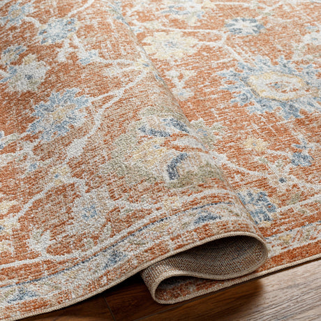 Surya Machine Washable Lillian Lll-2326 Orange Rug.