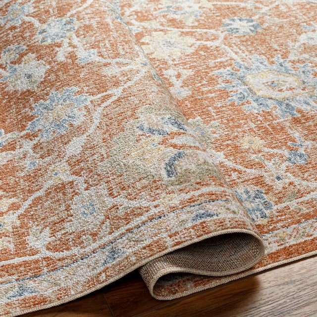 Surya Machine Washable Lillian Lll-2326 Orange Rug.