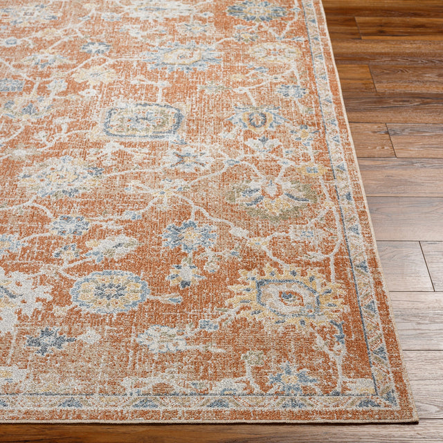 Surya Machine Washable Lillian Lll-2326 Orange Rug.