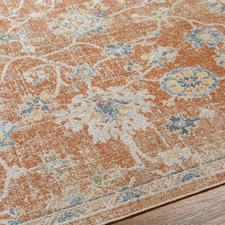 Surya Machine Washable Lillian Lll-2326 Orange Rug.