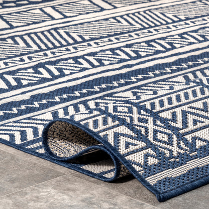 Nuloom Abbey Tribal Nab1799G Navy Area Rug