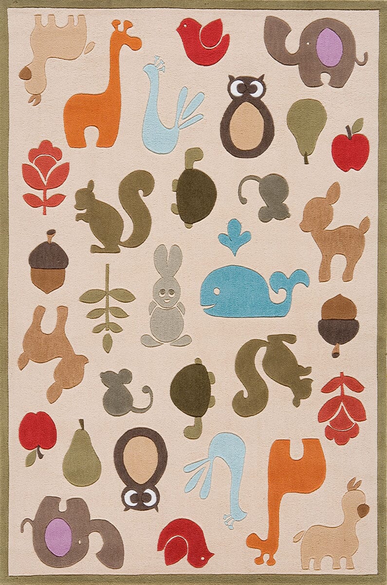 Momeni Lil Mo Whimsy lmj-2 Ivory Kids Area Rug