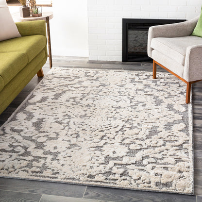 Surya La Maison Lms-2306 Medium Gray, Cream, Charcoal, Wheat Area Rug