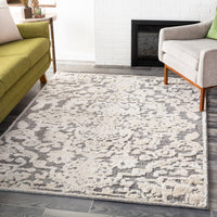 Surya La Maison Lms-2306 Medium Gray, Cream, Charcoal, Wheat Area Rug