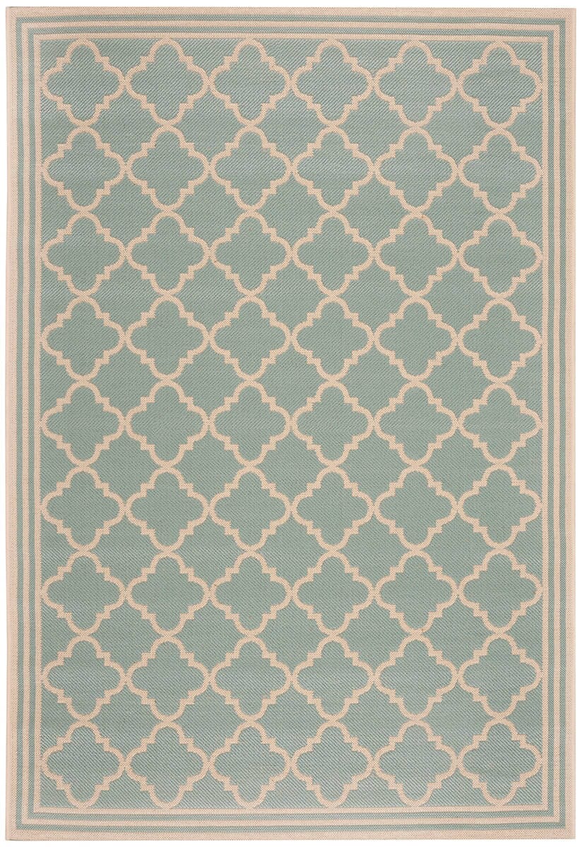 Safavieh Linden Lnd121K Aqua / Cream Geometric Area Rug