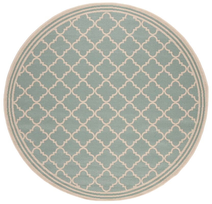 Safavieh Linden Lnd121K Aqua / Cream Geometric Area Rug