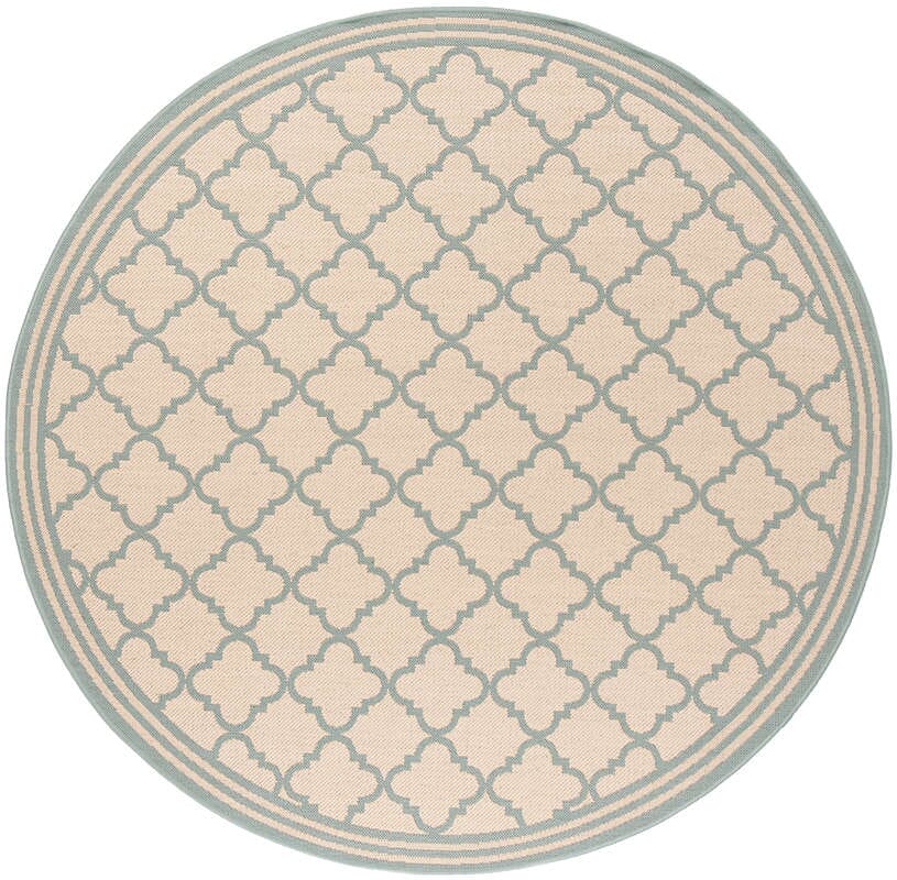 Safavieh Linden Lnd121L Cream / Aqua Geometric Area Rug