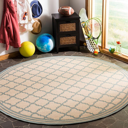 Safavieh Linden Lnd121L Cream / Aqua Geometric Area Rug