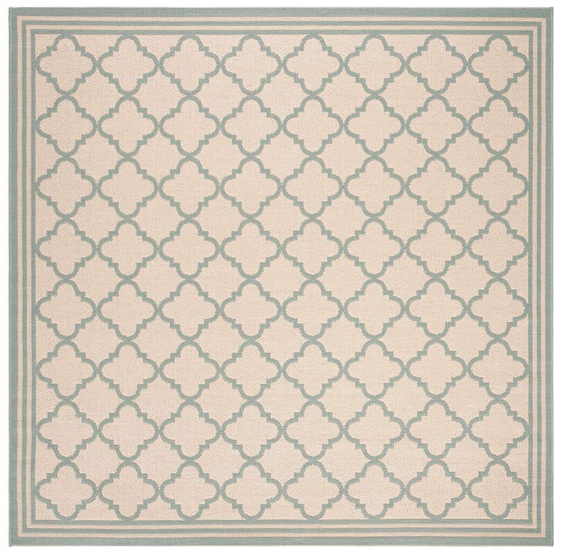 Safavieh Linden Lnd121L Cream / Aqua Geometric Area Rug