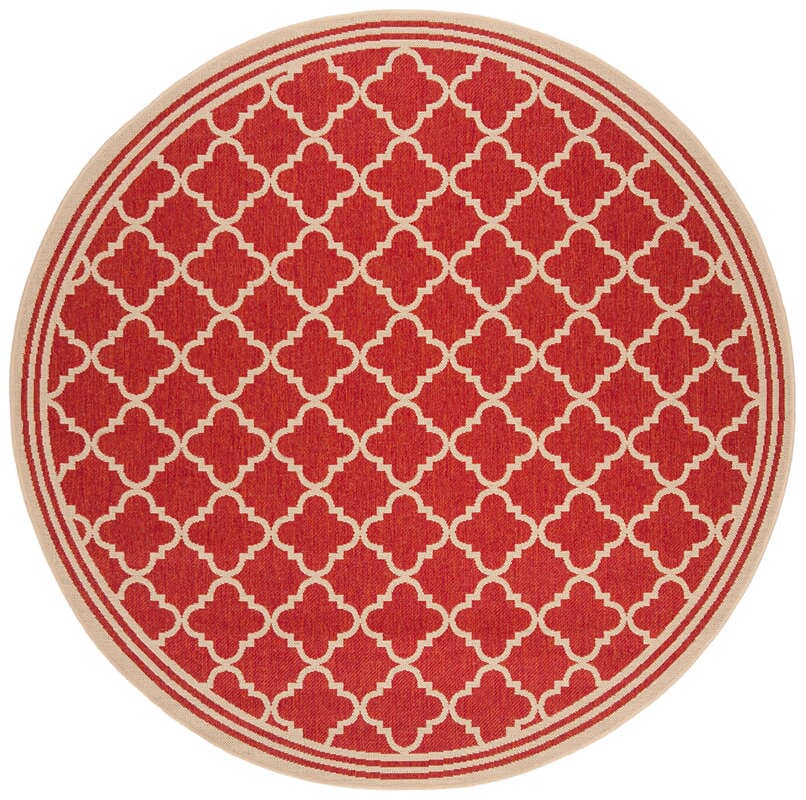 Safavieh Linden Lnd121Q Red / Creme Geometric Area Rug