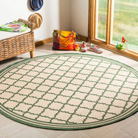 Safavieh Linden Lnd121W Cream / Green Geometric Area Rug