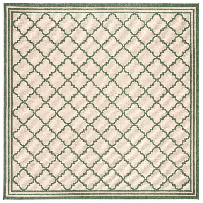 Safavieh Linden Lnd121W Cream / Green Geometric Area Rug