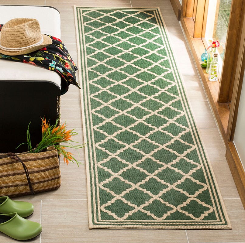 Safavieh Linden Lnd121Y Green / Creme Geometric Area Rug