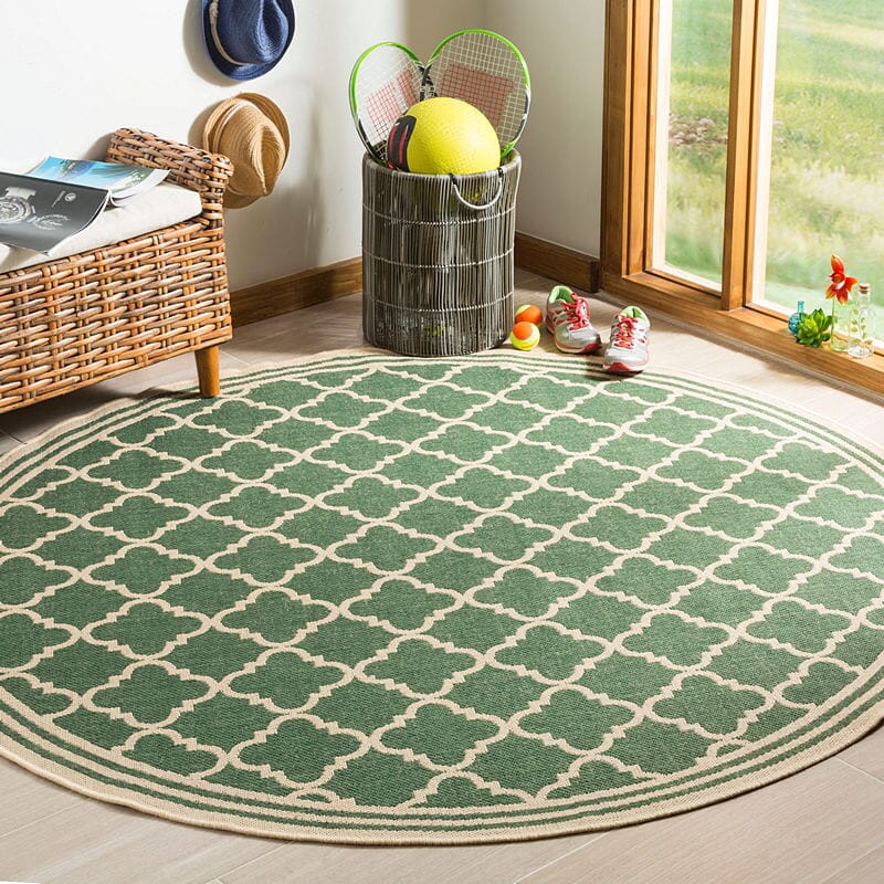 Safavieh Linden Lnd121Y Green / Creme Geometric Area Rug