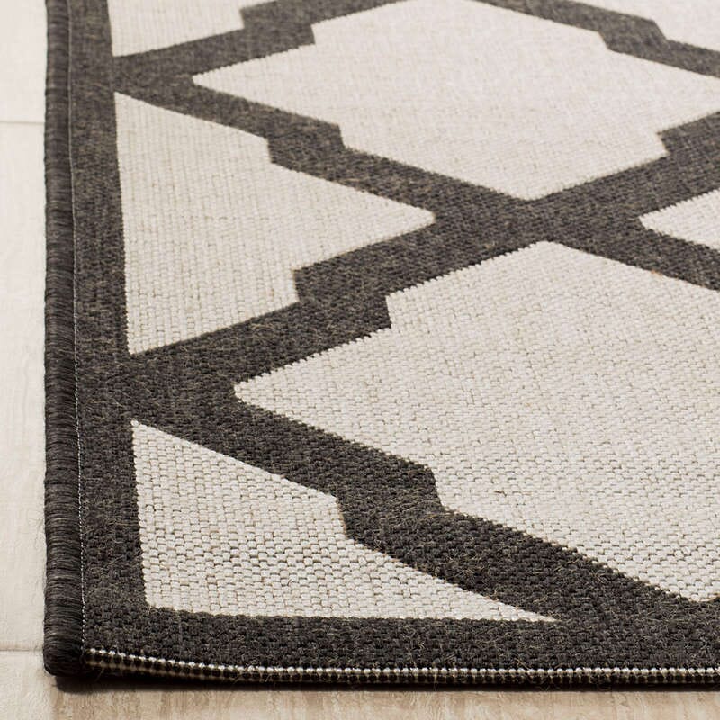 Safavieh Linden Lnd122A Light Grey / Charcoal Geometric Area Rug