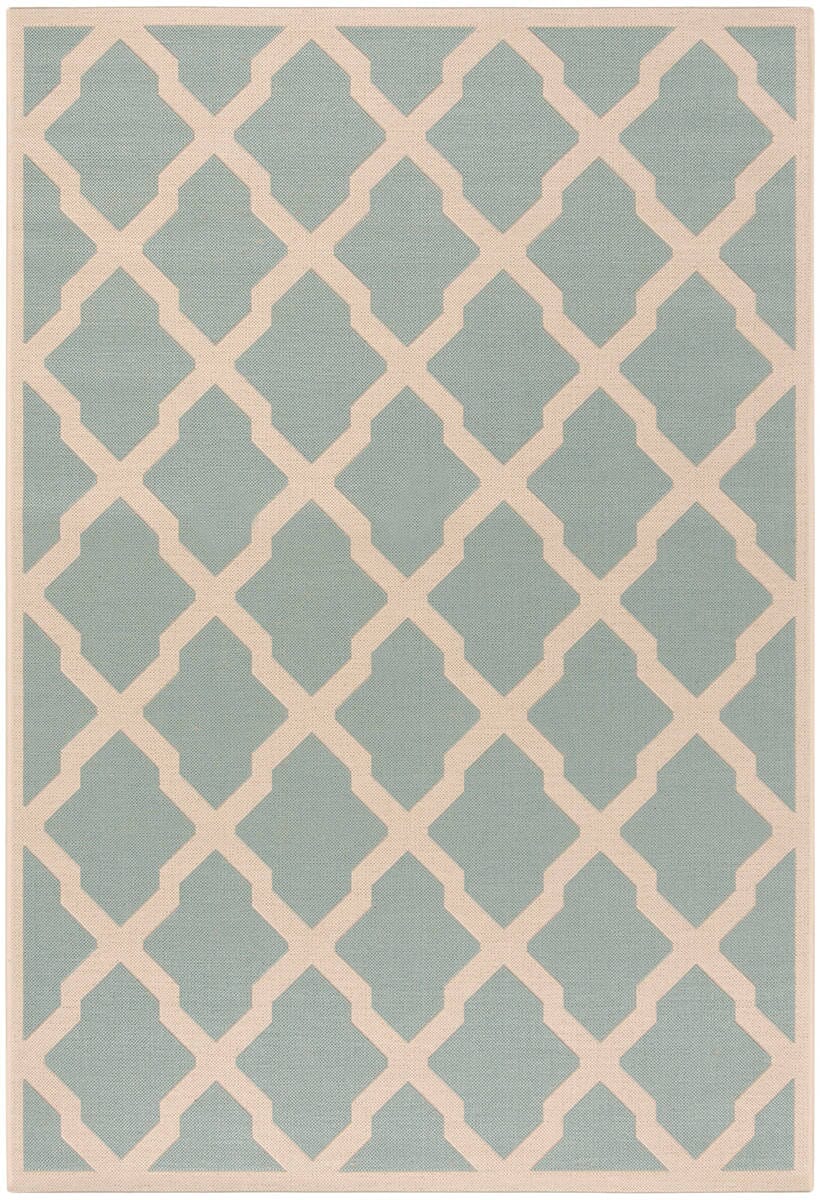 Safavieh Linden Lnd122K Aqua / Cream Geometric Area Rug