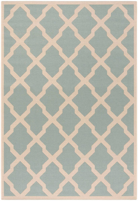 Safavieh Linden Lnd122K Aqua / Cream Geometric Area Rug