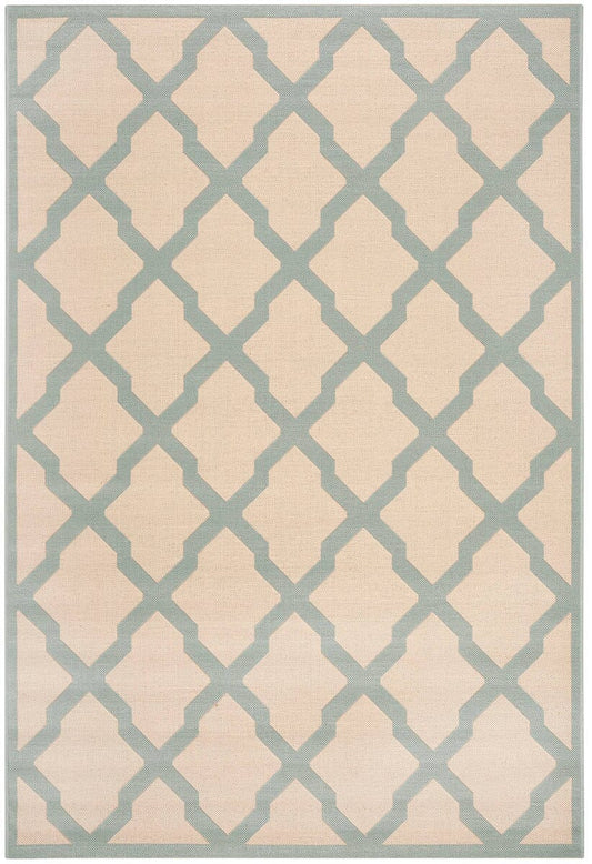 Safavieh Linden Lnd122L Cream / Aqua Geometric Area Rug