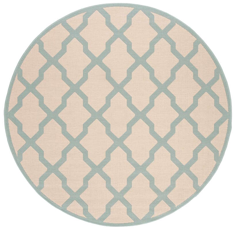 Safavieh Linden Lnd122L Cream / Aqua Geometric Area Rug