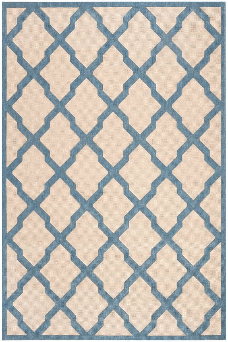 Safavieh Linden Lnd122N Cream / Blue Geometric Area Rug