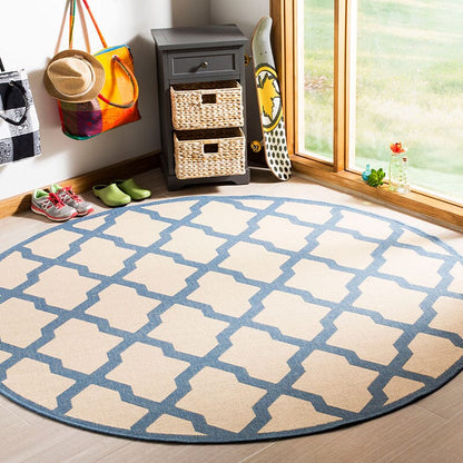 Safavieh Linden Lnd122N Cream / Blue Geometric Area Rug