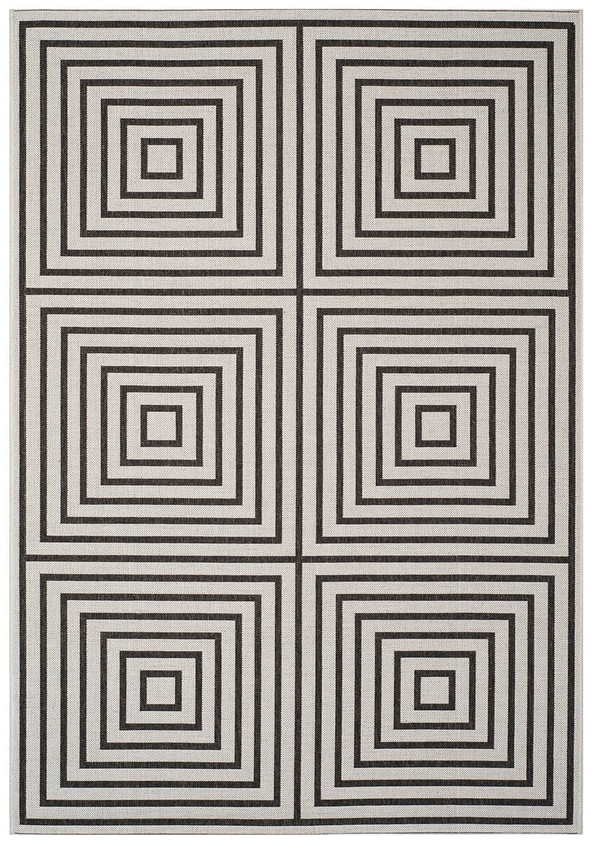 Safavieh Linden Lnd123A Light Grey / Charcoal Geometric Area Rug