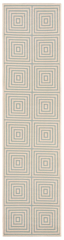 Safavieh Linden Lnd123L Cream / Aqua Geometric Area Rug