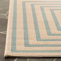 Safavieh Linden Lnd123L Cream / Aqua Geometric Area Rug