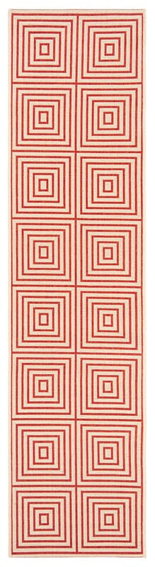 Safavieh Linden Lnd123Q Red / Creme Geometric Area Rug