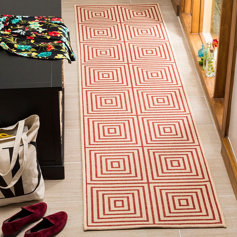 Safavieh Linden Lnd123Q Red / Creme Geometric Area Rug