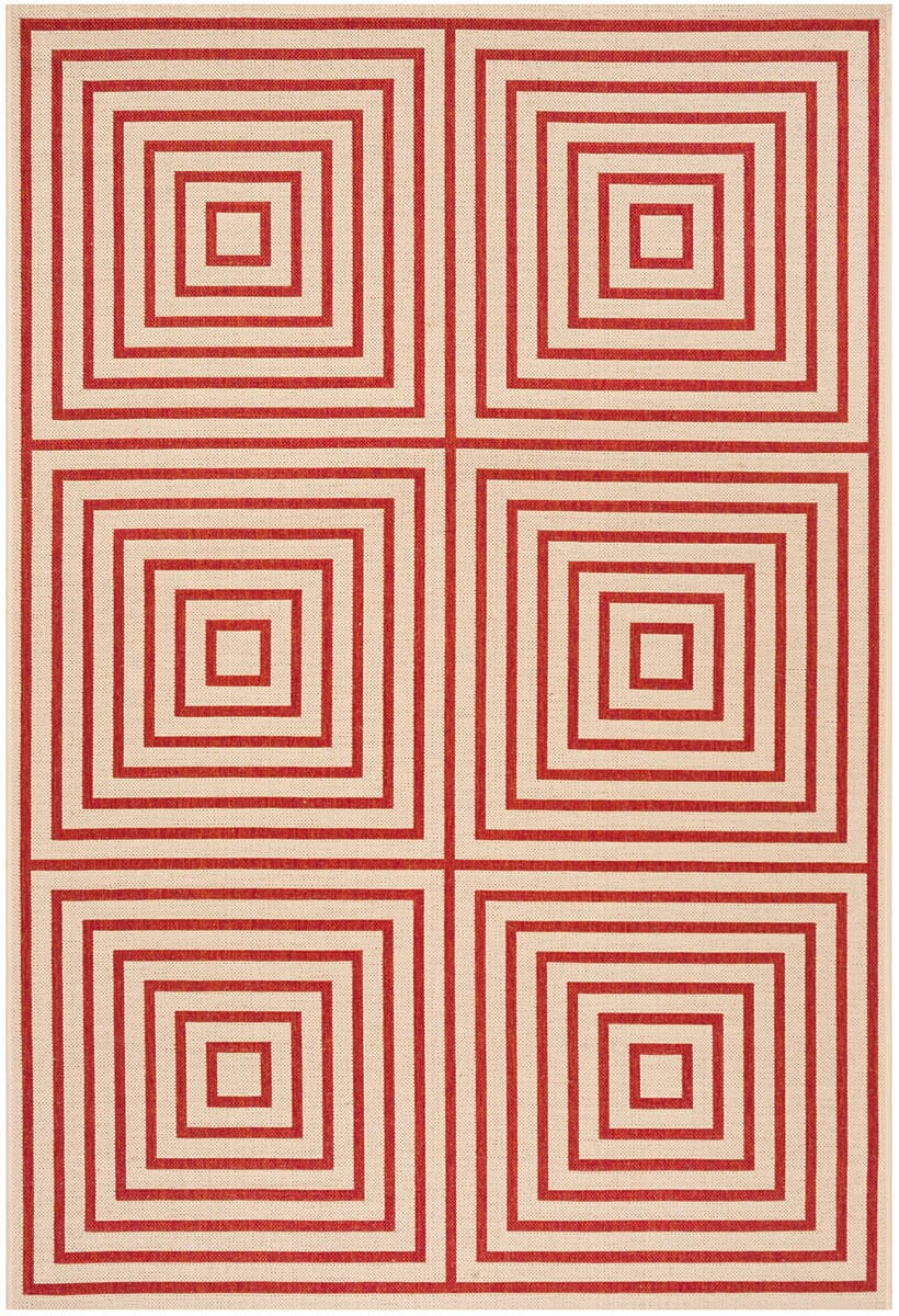 Safavieh Linden Lnd123Q Red / Creme Geometric Area Rug