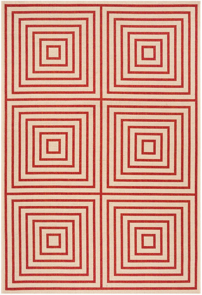 Safavieh Linden Lnd123Q Red / Creme Geometric Area Rug