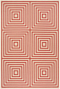 Safavieh Linden Lnd123Q Red / Creme Geometric Area Rug