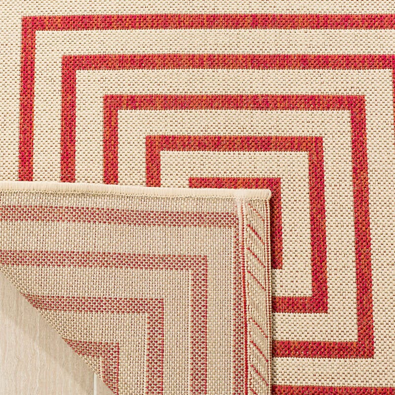 Safavieh Linden Lnd123Q Red / Creme Geometric Area Rug