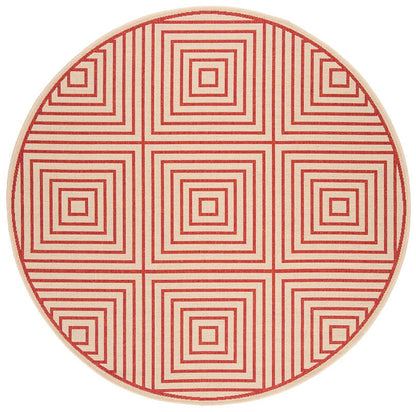 Safavieh Linden Lnd123Q Red / Creme Geometric Area Rug