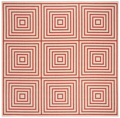 Safavieh Linden Lnd123Q Red / Creme Geometric Area Rug