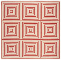 Safavieh Linden Lnd123Q Red / Creme Geometric Area Rug