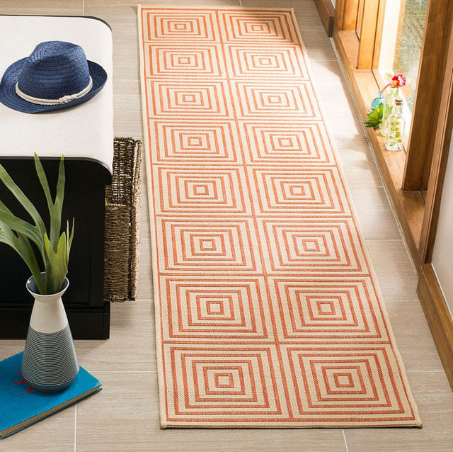 Safavieh Linden Lnd123R Cream / Rust Geometric Area Rug