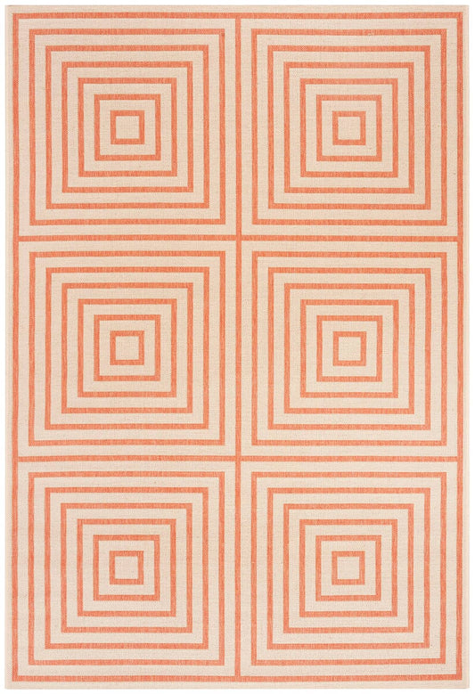 Safavieh Linden Lnd123R Cream / Rust Geometric Area Rug