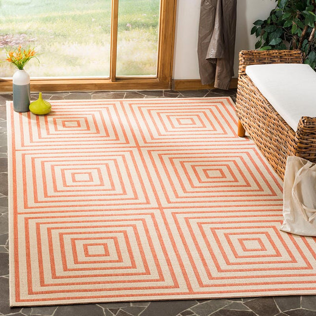 Safavieh Linden Lnd123R Cream / Rust Geometric Area Rug