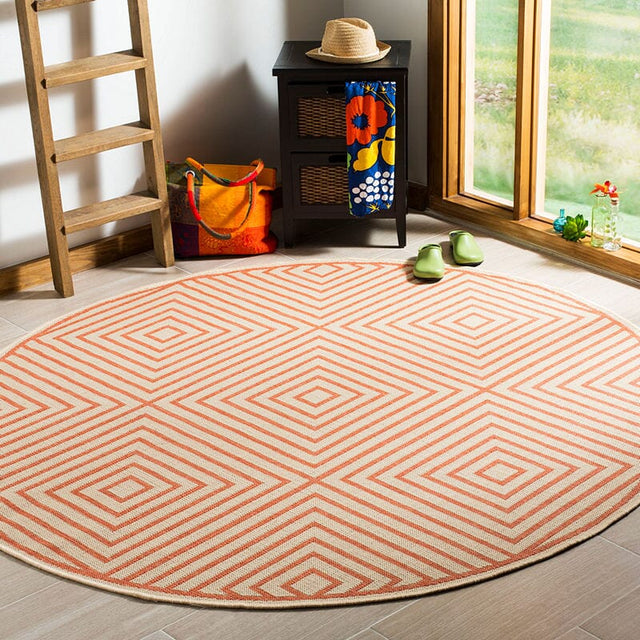 Safavieh Linden Lnd123R Cream / Rust Geometric Area Rug