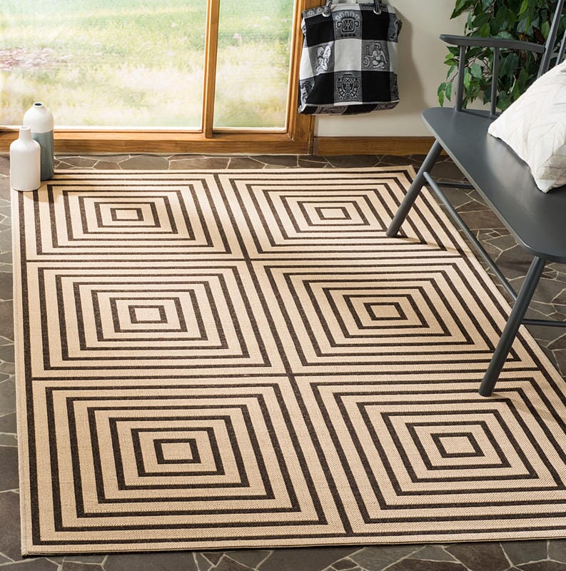 Safavieh Linden Lnd123U Creme / Brown Geometric Area Rug