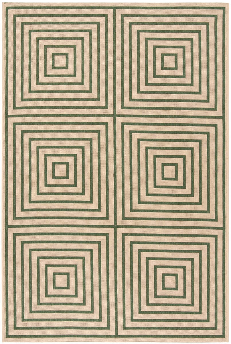 Safavieh Linden Lnd123W Cream / Green Geometric Area Rug