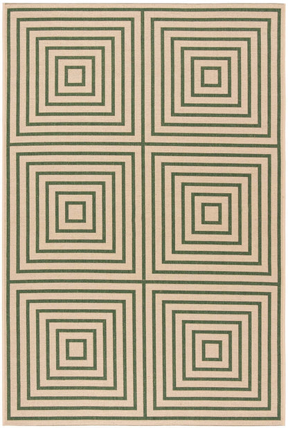 Safavieh Linden Lnd123W Cream / Green Geometric Area Rug