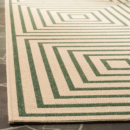 Safavieh Linden Lnd123W Cream / Green Geometric Area Rug