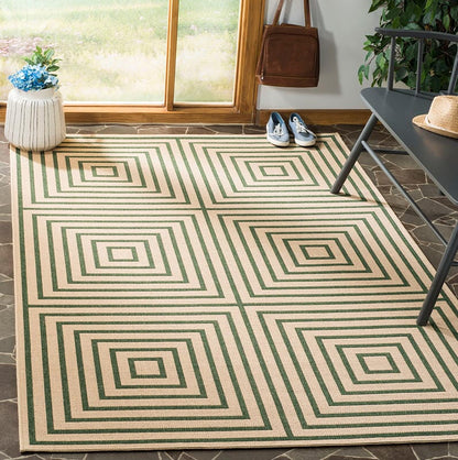 Safavieh Linden Lnd123W Cream / Green Geometric Area Rug