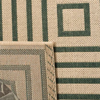 Safavieh Linden Lnd123W Cream / Green Geometric Area Rug